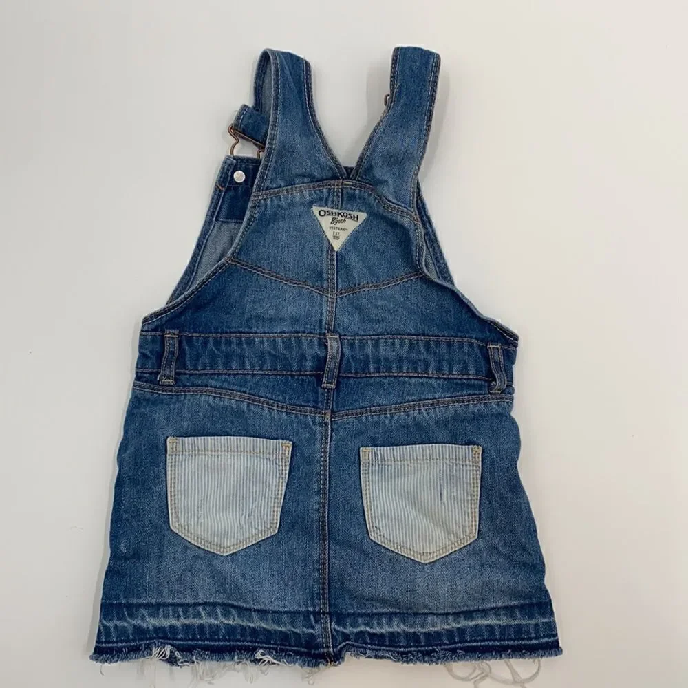 OshKosh B’gosh denim skirt/dress overalls Size 3T